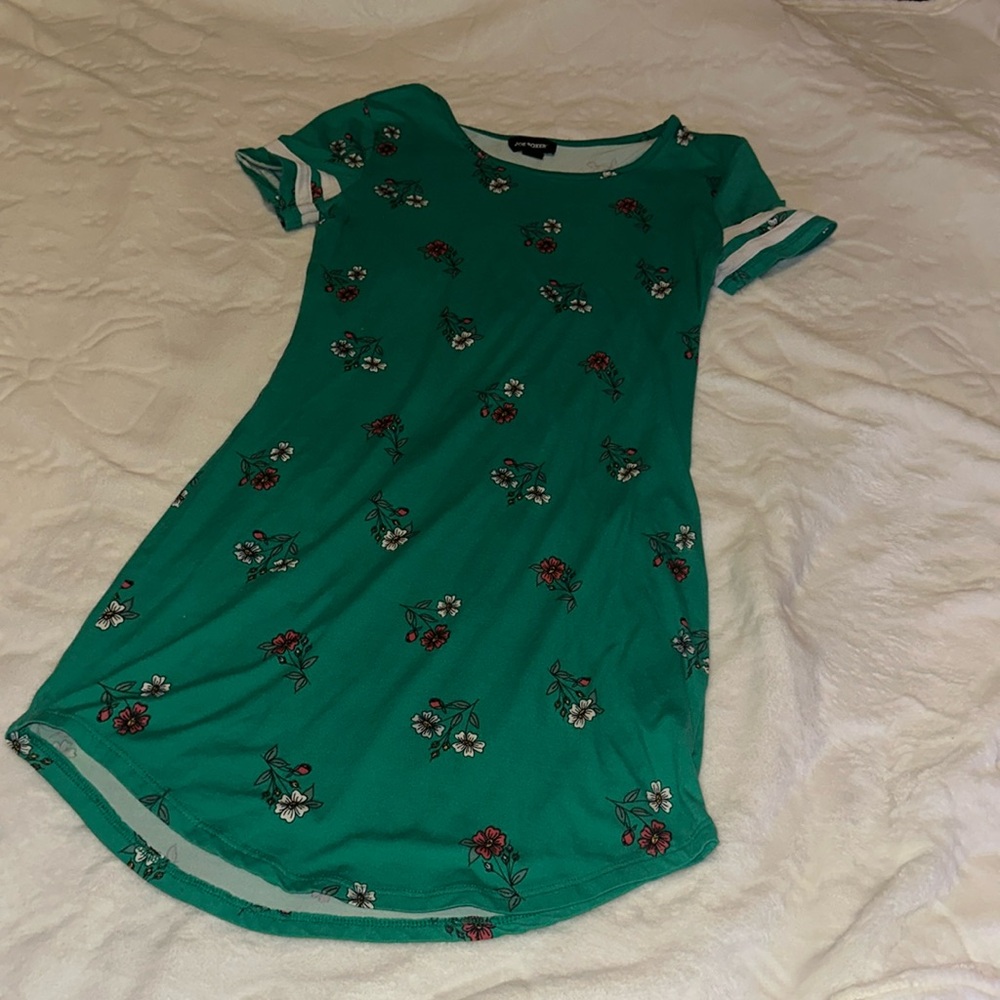 Green Floral print dress